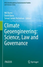 book Climate Geoengineering: Science, Law and Governance