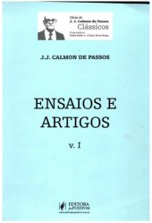 book Ensaios e Artigos - Volume 1. Coleção Obras de J. J. Calmon de Passos