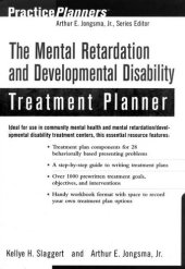 book The Mental Retardation and Developmental Disability Treatment Planner