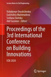 book Proceedings of the 3rd International Conference on Building Innovations: ICBI 2020