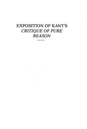 book Exposition of Kant's Critique of Pure Reason