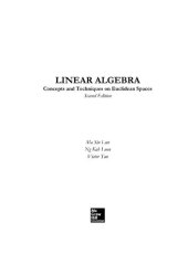 book Linear Algebra: Concepts and Techniques on Euclidean Spaces