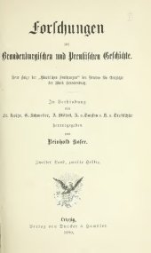 book Forschungen zur Brandenburgischen und Preußischen Geschichte (Neue Folge der "Märkischen Forschungen" des Vereins für Geschichte der Mark Brandenburg