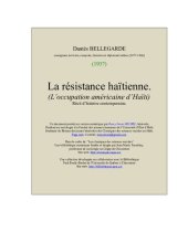 book La résistance haïtienne. (L’occupation américaine d’Haïti)