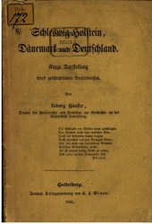 book Schleswig-Holstein, Deutschland und Dänemark : Kurze Darstellung ihres geschichtlichen Verhältnisses