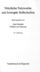 book Nützliche Netzwerke und korrupte Seilschaften