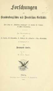 book Forschungen zur Brandenburgischen und Preußischen Geschichte (Neue Folge der "Märkischen Forschungen" des Vereins für Geschichte der Mark Brandenburg