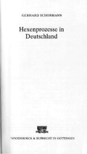 book Hexenprozesse in Deutschland