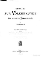 book Beiträge zur Völkerkunde der deutschen Schutzgebiete