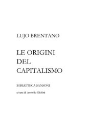 book Le origini del capitalismo