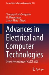 book Advances in Electrical and Computer Technologies: Select Proceedings of ICAECT 2020