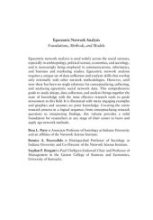 book Egocentric Network Analysis. Foundations, Methods, and Models