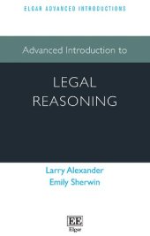 book Advanced Introduction to Legal Reasoning