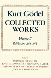 book Kurt Gödel: Collected Works: Volume II: Publications 1938-1974