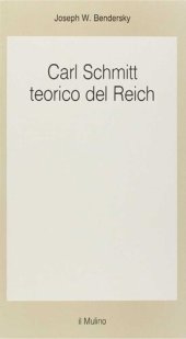 book Carl Schmitt teorico del Reich