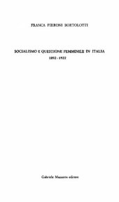 book Socialismo e questione femminile in Italia, 1892-1922