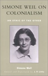 book Simone Weil on Colonialism: An Ethic of the Other