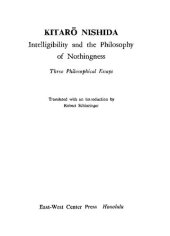 book Intelligibility and the Philosophy of Nothingness