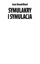 book Symulakry i symulacja