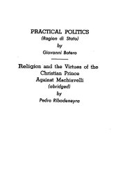 book Practical Politics (Ragion di Stato) ; Religion and the Virtues of the Christian Prince Against Machiavelli