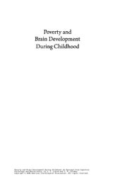 book Poverty and Brain Development During Childhood: An Approach from Cognitive Psychology and Neuroscience