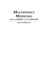 book Multiphysics modeling using COMSOL 5 and MATLAB