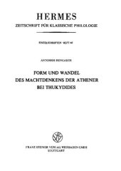 book Form und Wandel des Machtdenkens der Athener bei Thukydides