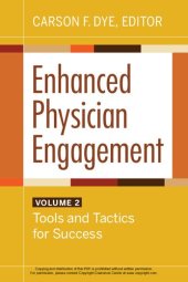 book Enhanced Physician Engagement, Volume 2: Tools and Tactics for Success