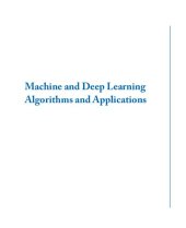 book Machine and Deep Learning Algorithms and Applications