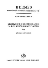 book Archaische Gedankengänge in den Komödien des Plautus