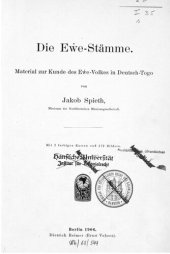 book Die Ewe-Stämme : Material zur Kunde der Ewe-Stämme in Deutsch-Togo