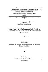 book Deutsch-Südwestafrika : Vortrag gehalten in der Abteilung Berlin-Charlottenburg der Deutschen Kolonial-Gesellschaft