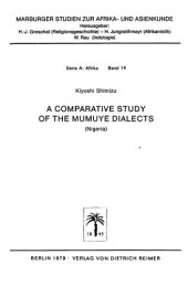 book A Comparative Study of the Mumuye Dialects (Nigeria)