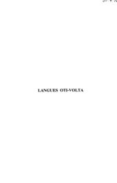 book Les Langues Oti-Volta