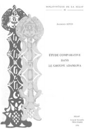 book Étude comparative dans le groupe Adamawa