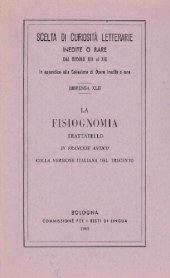 book La fiosiognomia. Trattatello in francese antico con la versione italiana del Trecento