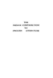 book The Indian Contribution to English Literature