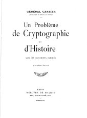 book Un Probleme de Cryptographie et d'Histoire