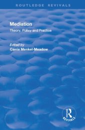 book Mediation: Theory, Policy and Practice: Theory, Policy and Practice