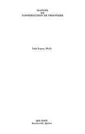 book Manuel de construction de triangles