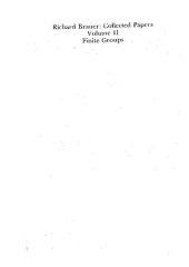 book Richard Brauer: Collected Papers: Finite Groups (Volume 2) (Mathematicians of Our Time)