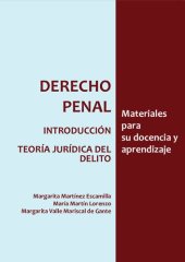 book Derecho Penal. Introducción. Teoría jurídica del delito. Materiales para su docencia y aprendizaje.