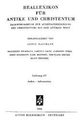 book Reallexikon für Antike und Christentum: sachwörterbuch zur Auseinandersetzung des Christentums mit der antiken Welt. Band XVIII : Indien - Italia II