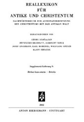 book Reallexikon für Antike und Christentum / Supplement-Band 9: Sachwörterbuch zur Auseinandersetzung des Christentums mit der antiken Welt. 2,1=Suppl. 9, Birkat ham-minim - Brücke