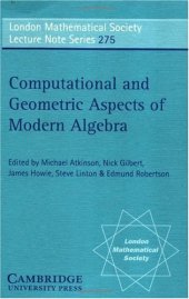 book Computational and geometric aspects of modern algebra