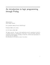 book An Introduction to Logic Programming Through Prolog