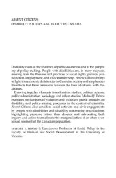 book Absent Citizens: Disability Politics and Policy in Canada