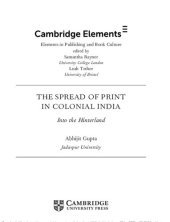 book The Spread of Print in Colonial India. Into the Hinterland