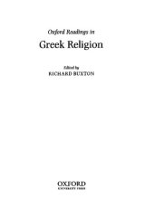 book Oxford Readings in Greek Religion