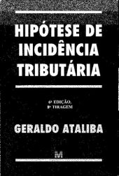 book Hipótese de incidência tributária